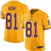 Nike Men & Women & Youth Redskins 81 Art Monk Gold Color Rush Limited Jersey,baseball caps,new era cap wholesale,wholesale hats